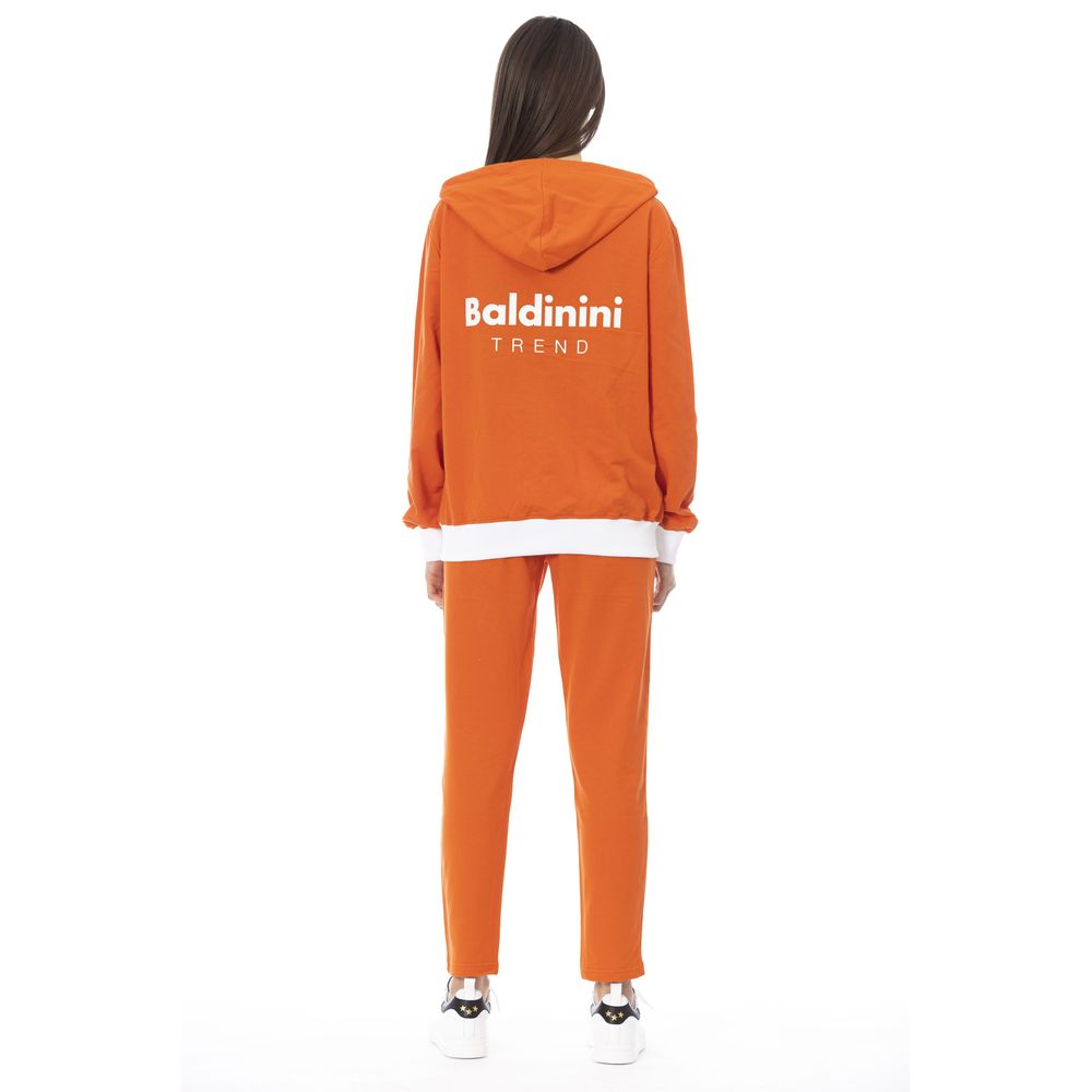 Baldinini Trend Orangefarbener Baumwollpullover für Frauen