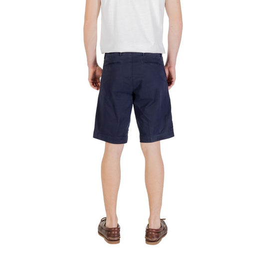 Borghese Blaue Baumwoll-Bermuda-Shorts