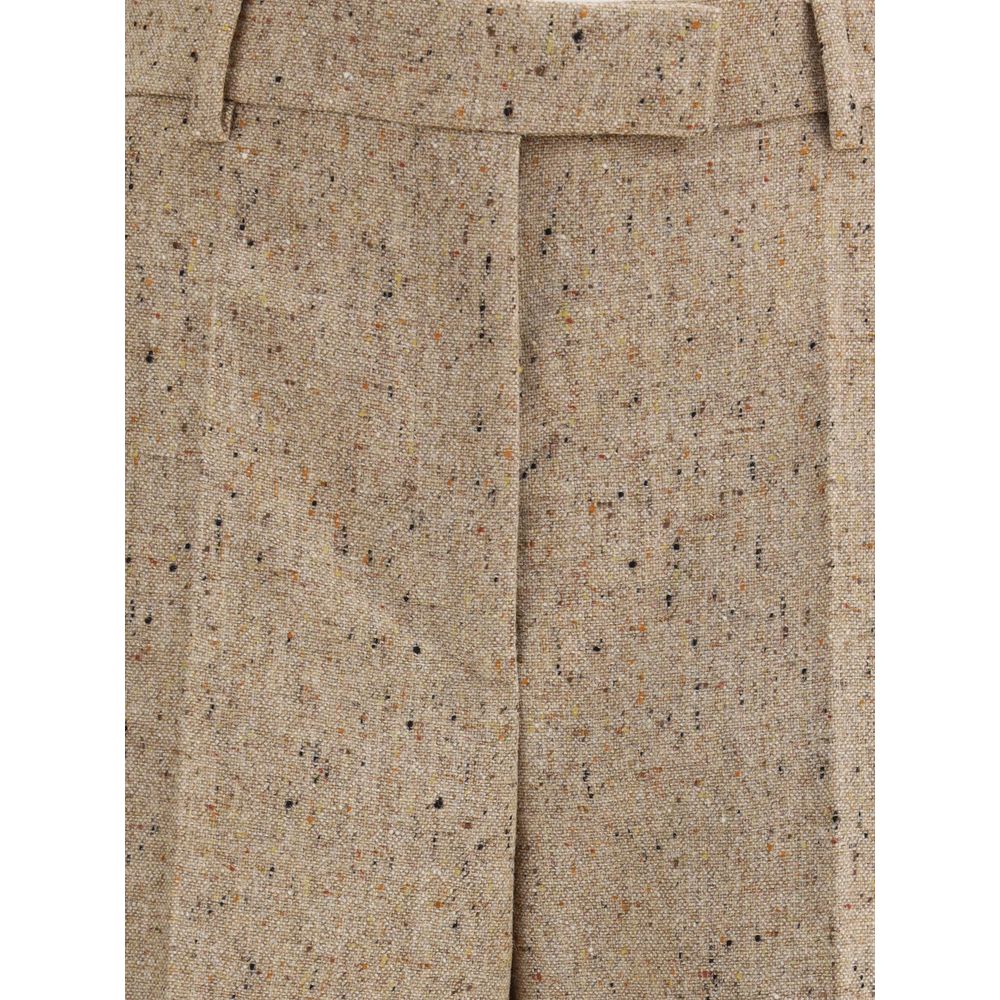 Valentino Beige Wollhose aus Fleece für den Alltag