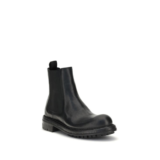 Dolce & Gabbana Schwarze Kalbshaut-Stiefeletten im Chelsea-Stil aus Bos Taurus-Leder