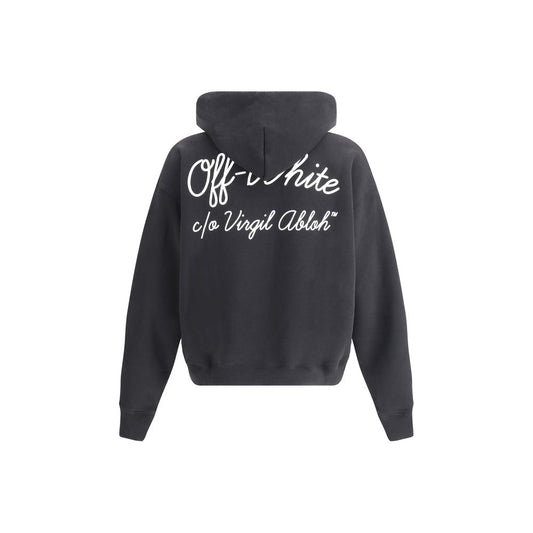 Off-White Schwarzer Baumwoll-Sweatshirt