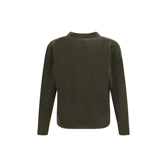 Brooksfield Grüner Woll-Fleece-Cardigan