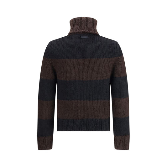 Dolce & Gabbana Brauner Rollkragenpullover aus Wolle