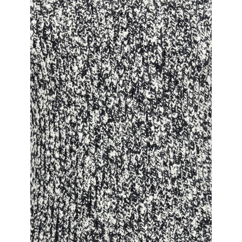 Dolce & Gabbana Weißer Rollkragenpullover aus Fleece-Wolle