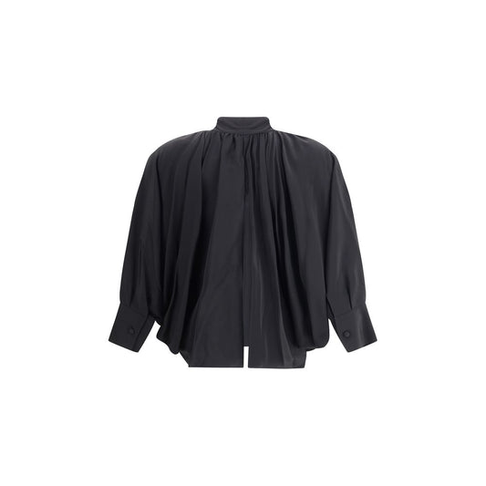 Max Mara Seidenbluse in Schwarz