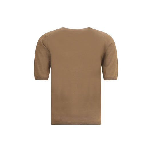 Max Mara Braunes Wollfleece-Oberteil