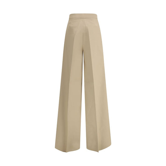 Max Mara Beigefarbene Baumwoll-Chinos