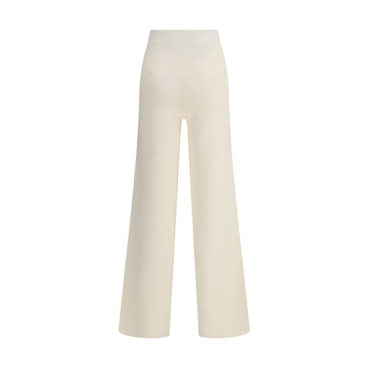 Max Mara Beigefarbene Viskose-Hose im Casual-Look
