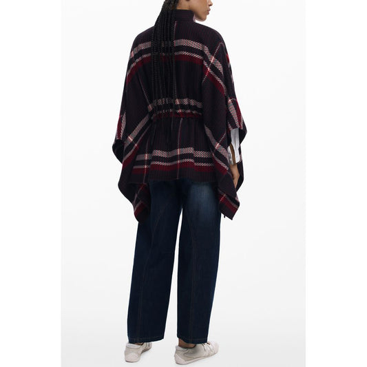 Desigual Schwarzer Polyester Frauen Poncho