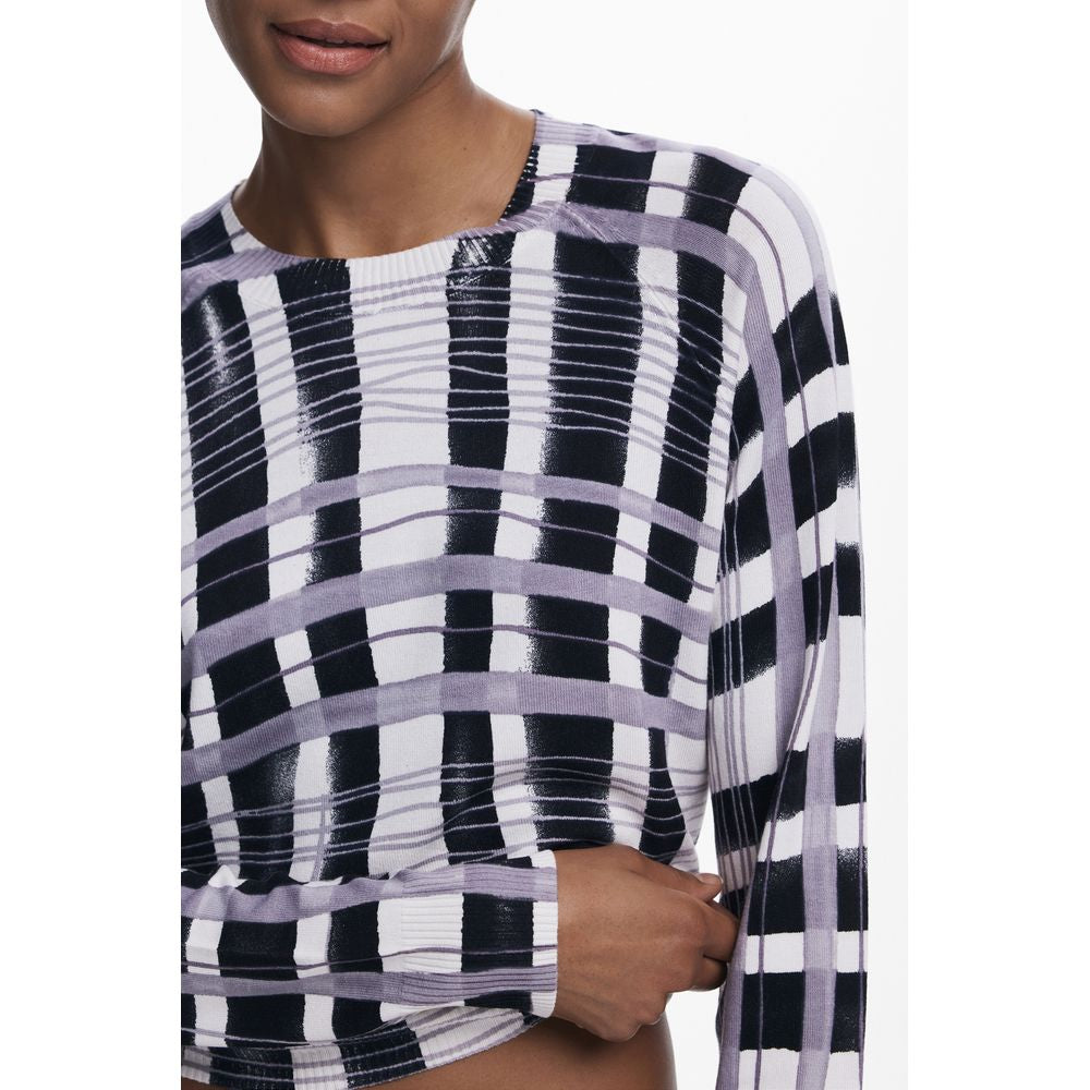 Desigual Weißer Viskose-Pullover für Damen