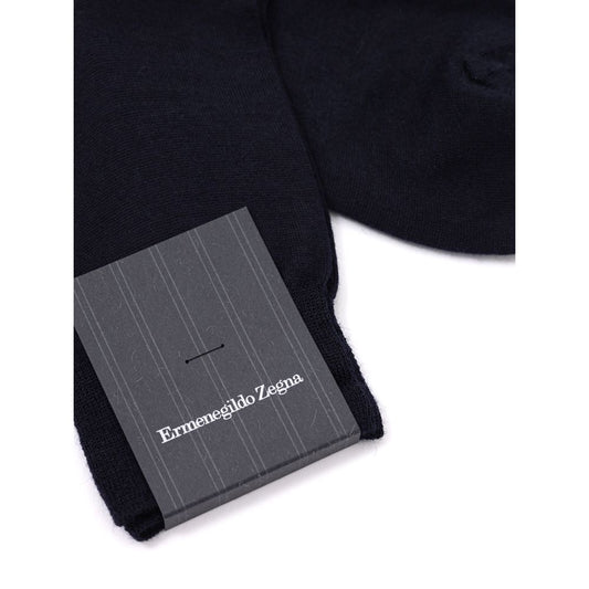 ZEGNA Dunkelblaue Wollsocken