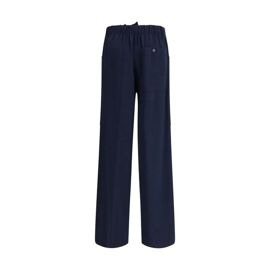 Forte_Forte Casual-Hose aus Baumwolle in Blau
