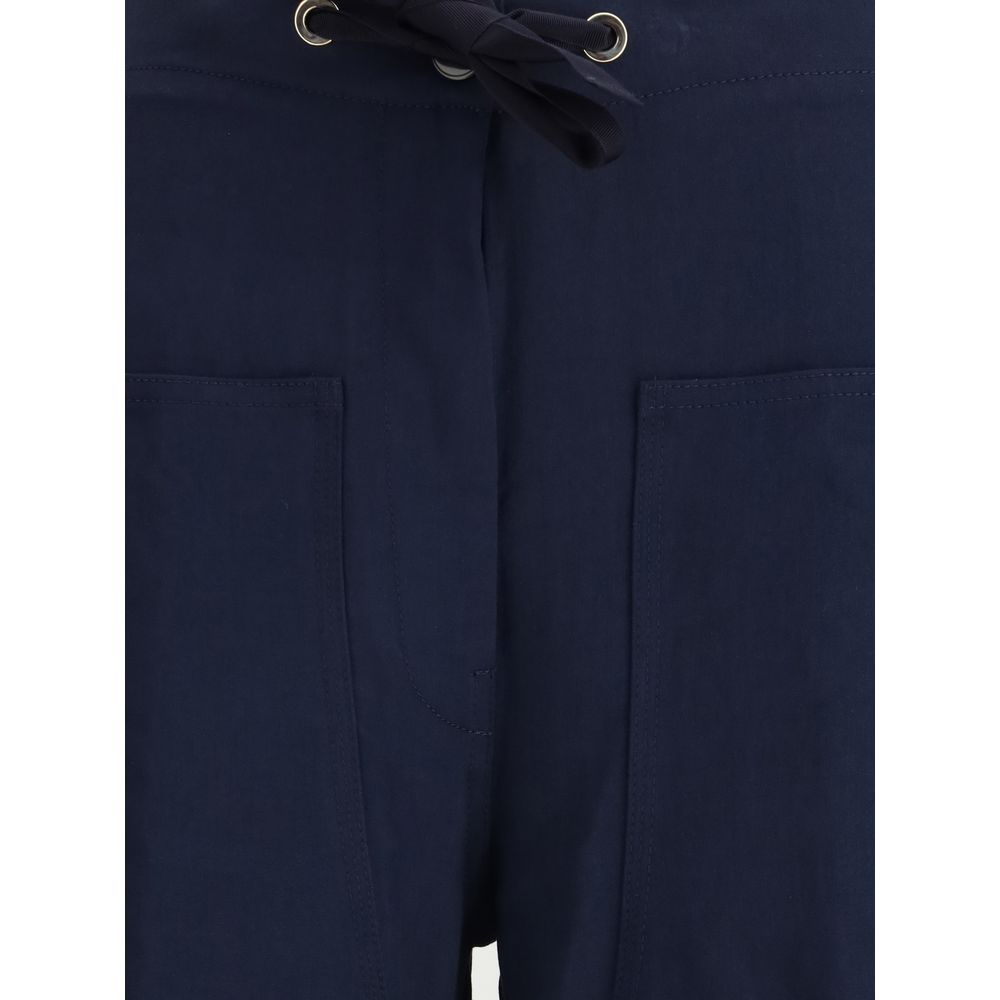 Forte_Forte Casual-Hose aus Baumwolle in Blau