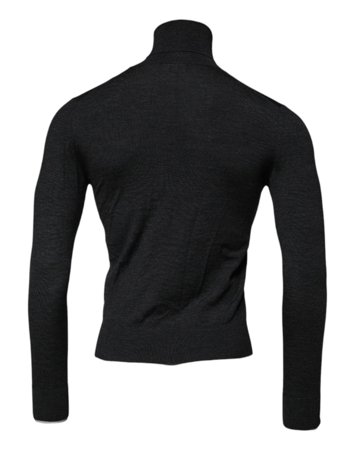Dolce & Gabbana Schwarzer Wollpullover mit Rollkragen für Männer Pullover