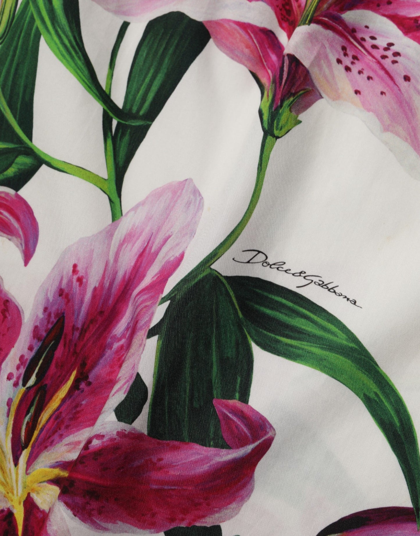 Dolce & Gabbana Weißes geblümtes Minikleid aus Baumwolle ohne Ärmel