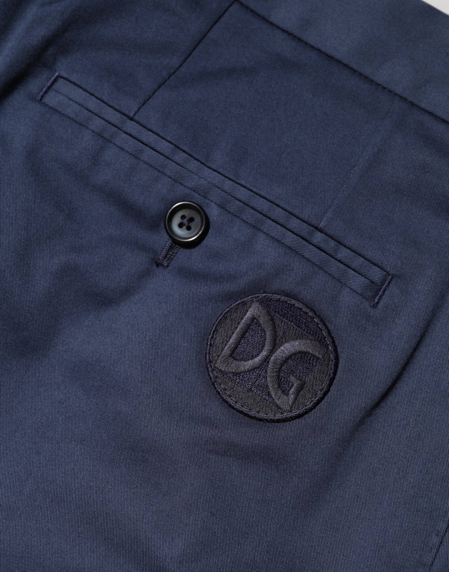 Dolce & Gabbana Blaue Bermuda-Shorts aus Baumwolle mit mittlerer Taille