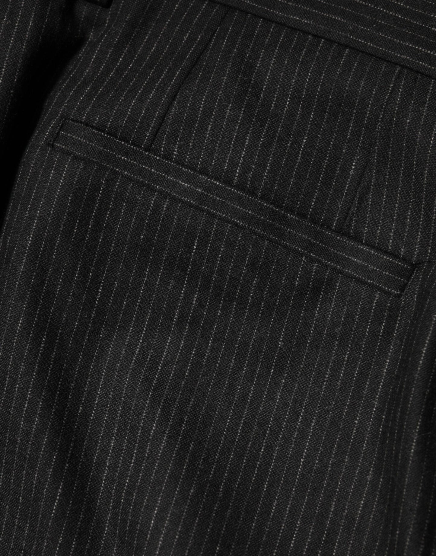 Dolce & Gabbana Schwarze Kleiderhosen aus Baumwolle mit mittlerer Taille