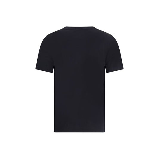 Maison Kitsuné Schwarzes Baumwoll-T-Shirt