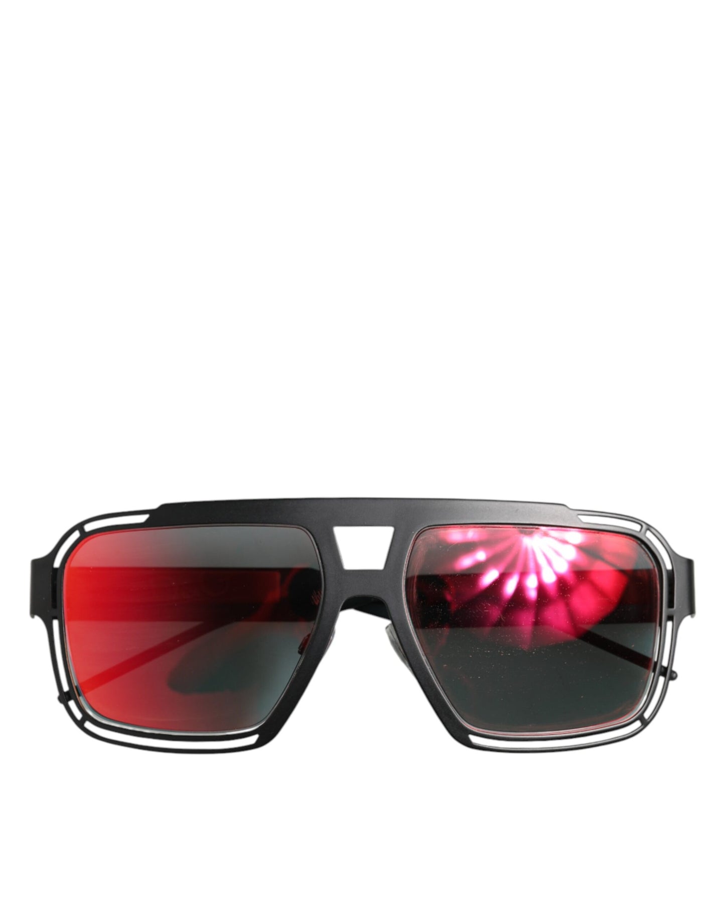 Dolce & Gabbana Schwarze Metall Pilot Frame Shades Eyewear Sonnenbrille