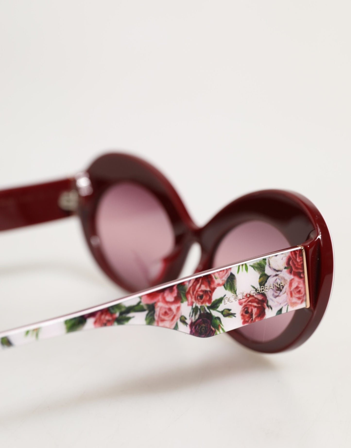 Dolce & Gabbana Ovale Sonnenbrille aus Acetat mit Blumendruck