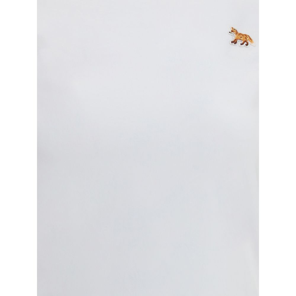 Maison Kitsuné Weißes Baumwoll-T-Shirt
