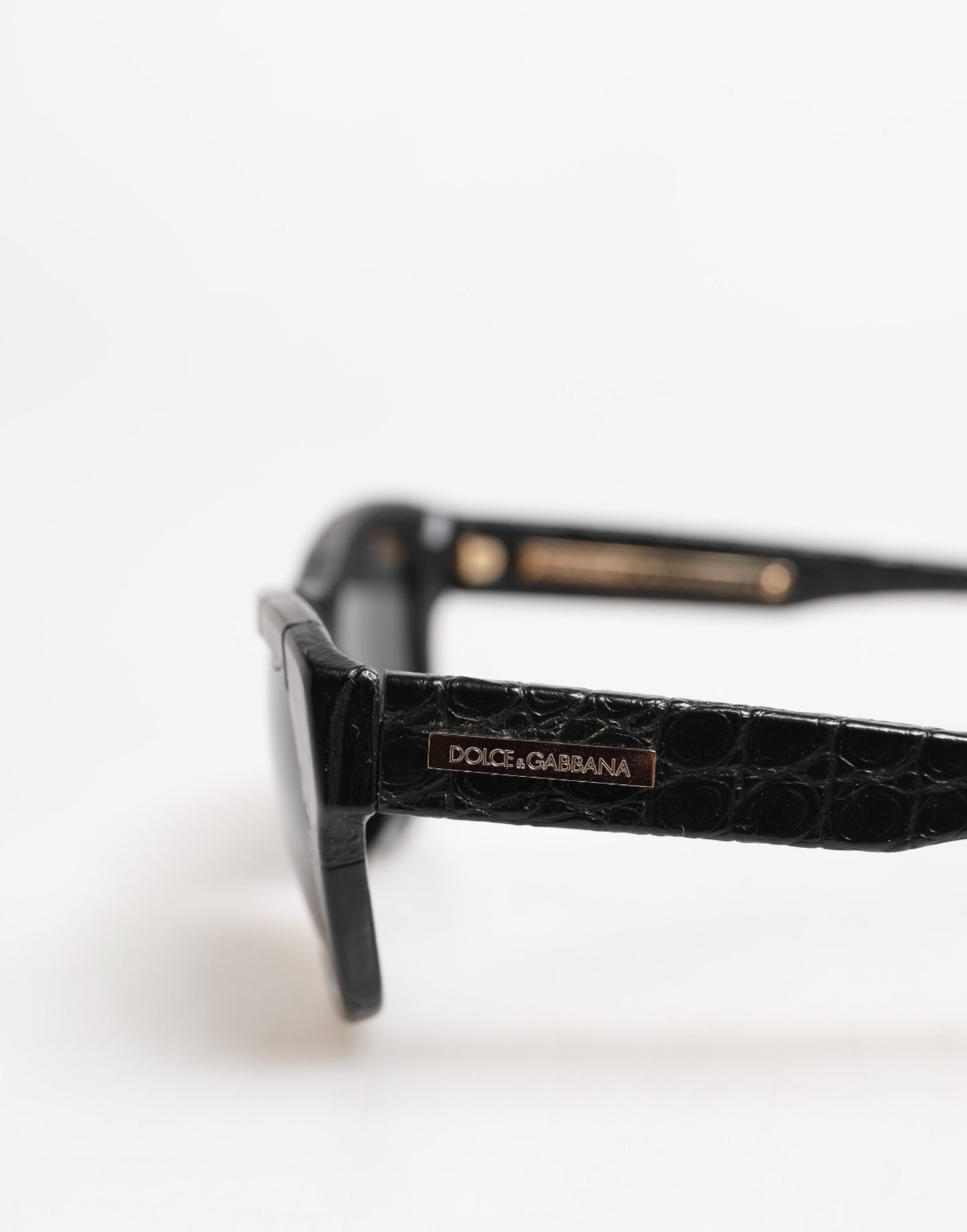 Dolce & Gabbana DG4177 Sonnenbrille mit Lederrahmen und getönten Gläsern