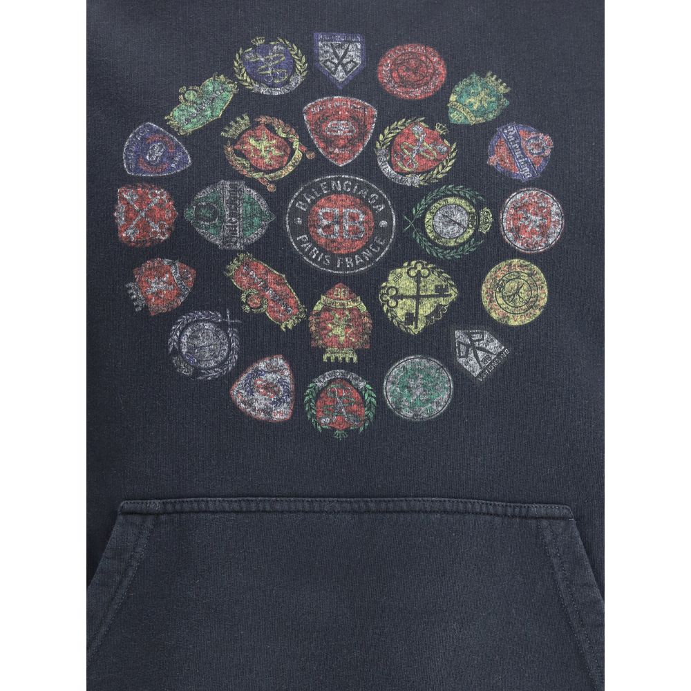 Balenciaga Schwarzer Baumwoll-Sweatshirt