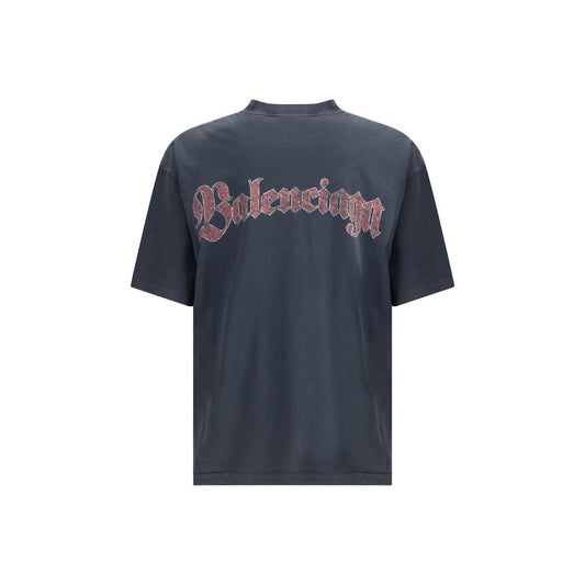Balenciaga Schwarzes Baumwoll-T-Shirt