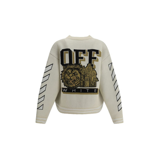 Off-White Baumwollcardigan in Creme