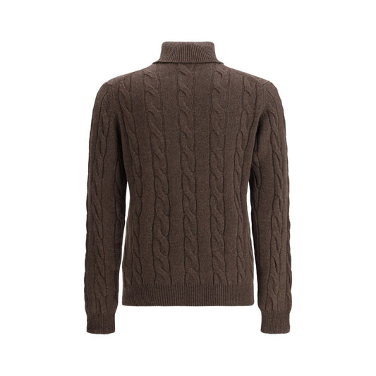 Aragona Cashmere Brauner Kaschmir-Rollkragenpullover