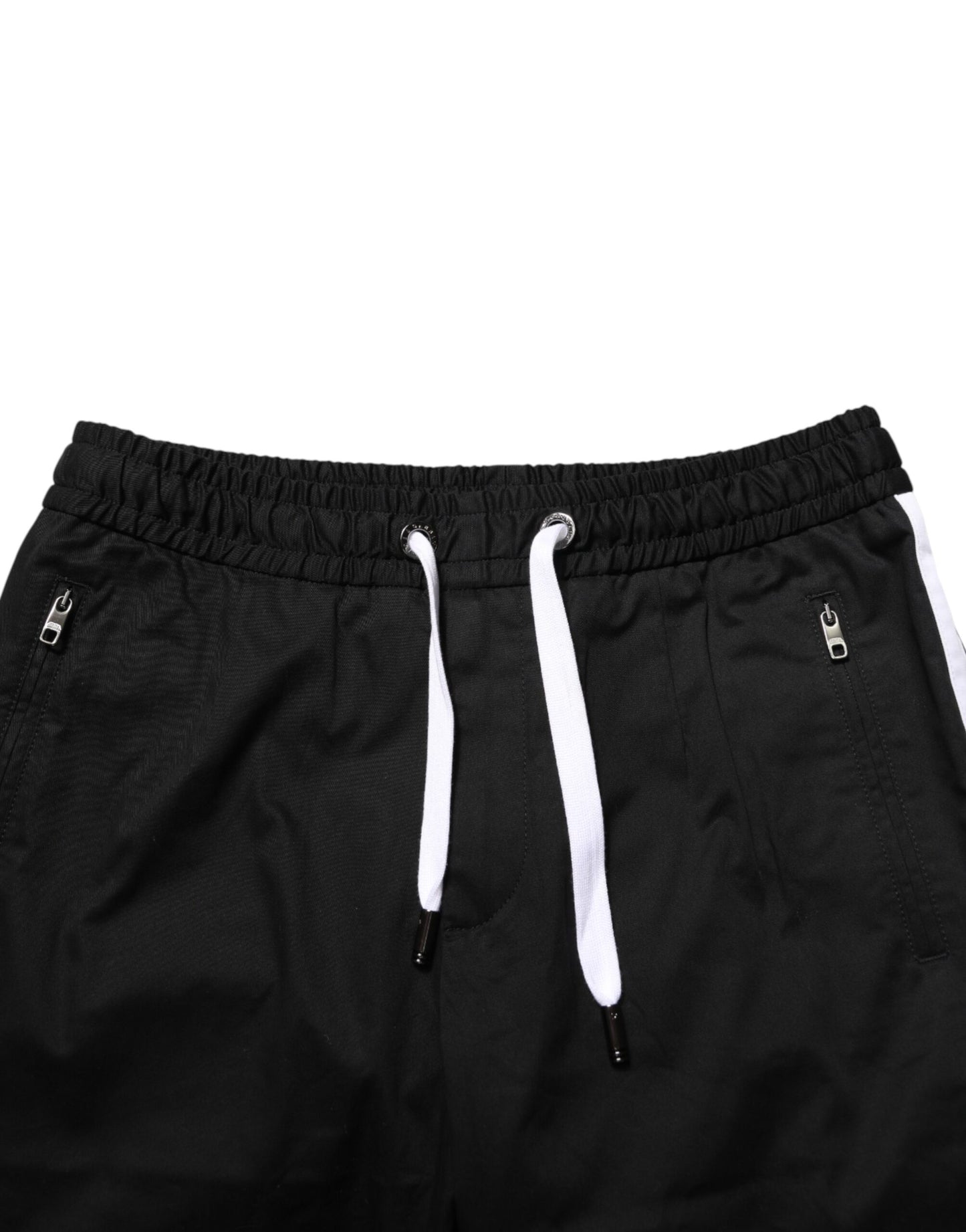 Dolce & Gabbana Schwarze Stretch-Baumwoll-Bermuda-Shorts für Herren
