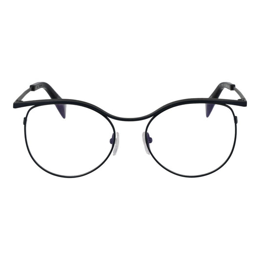 Yohji Yamamoto Metallbrille mit schwarzem Gestell