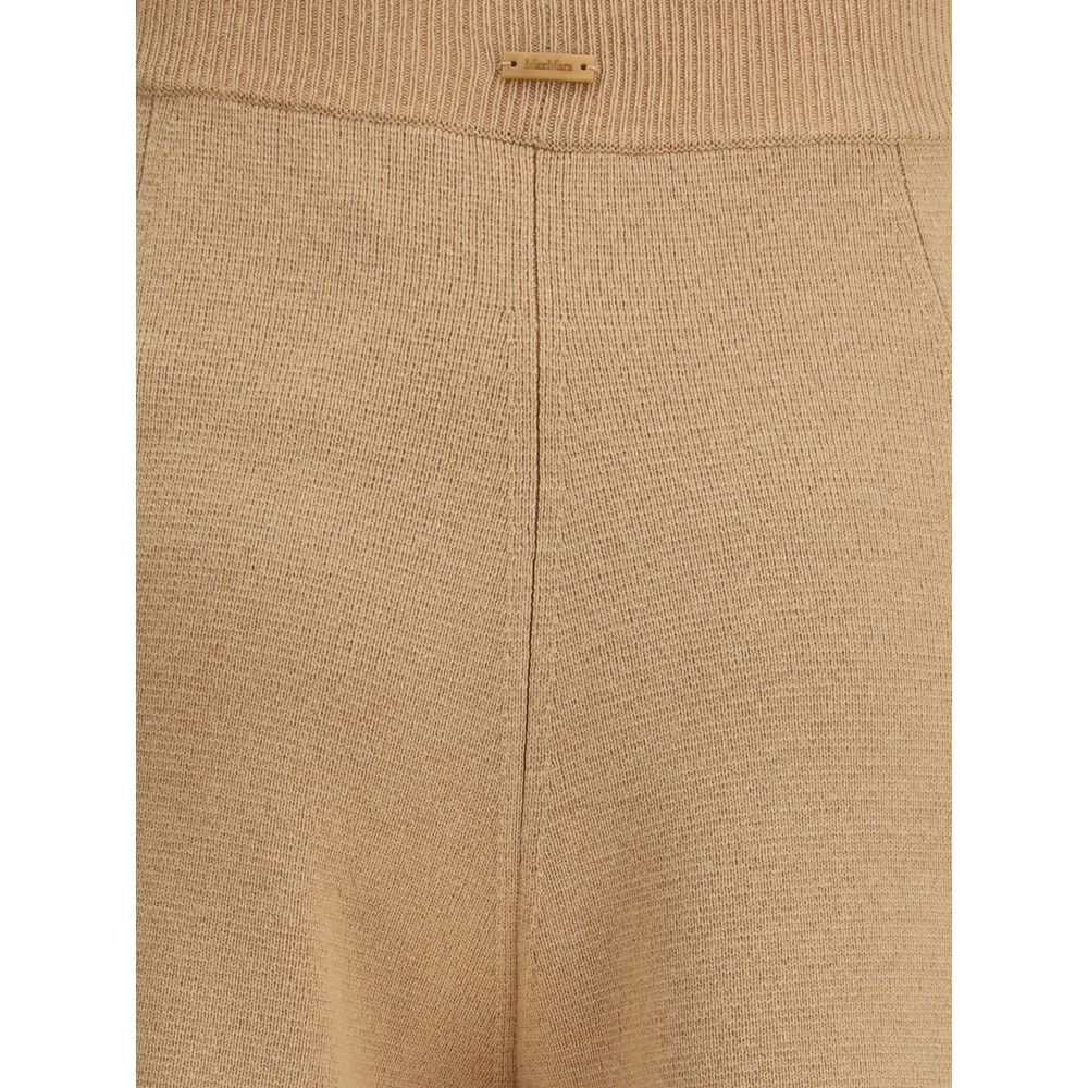 Max Mara Beigefarbene Wollhose im Casual-Stil