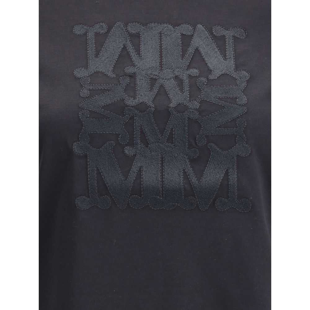Max Mara Schwarzes Baumwoll-T-Shirt