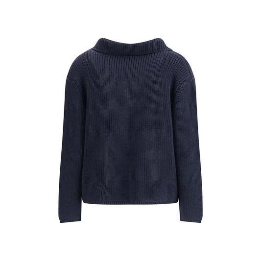 Ella Blauer Merino-Woll-Cardigan