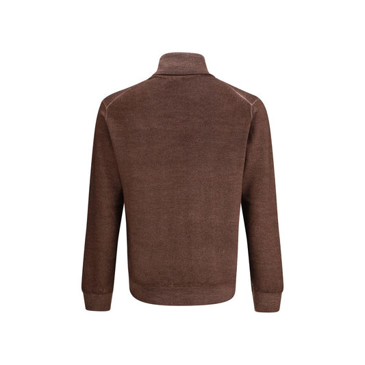 Cruciani Brauner Wollrollkragenpullover