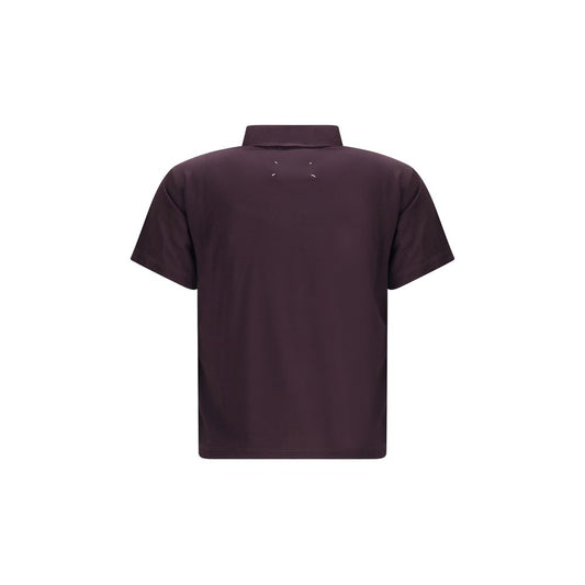 Margiela Violett-farbenes Viskose-Poloshirt