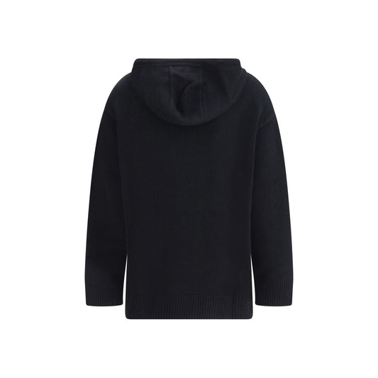 Max Mara Schwarzer Woll-Hoodie