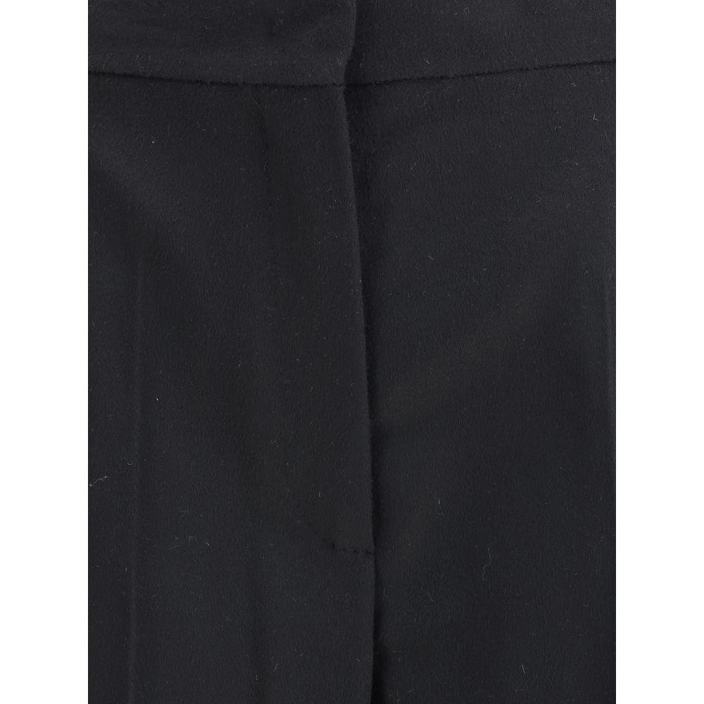 Max Mara Schwarze Wollhose aus Fleece