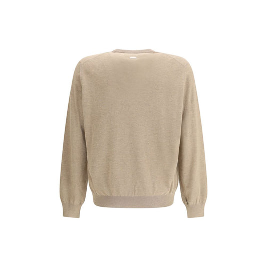 Ferragamo Beiger Fleece-Wollpullover