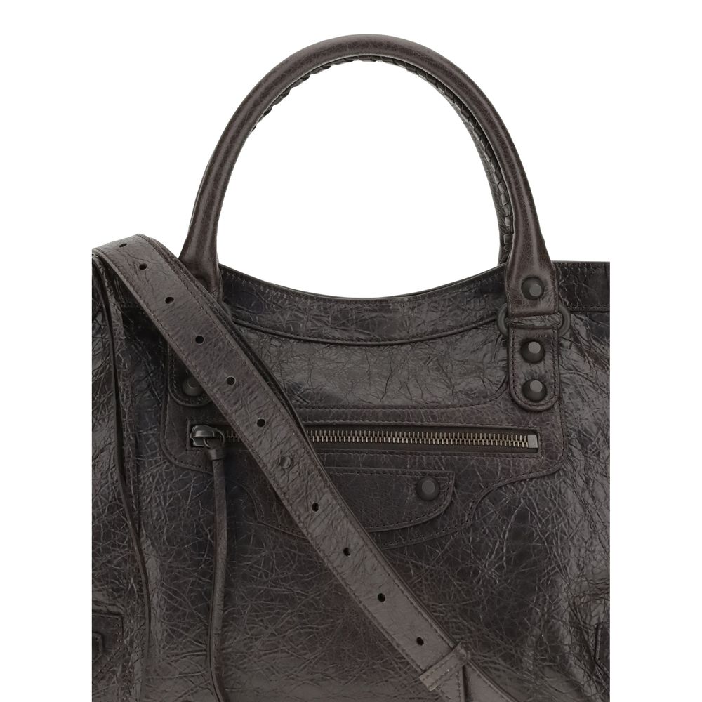 Balenciaga Mittelbraune Kalbshaut Bos Taurus Schultertasche