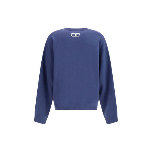 Balenciaga Blauer Woll-Sweatshirt