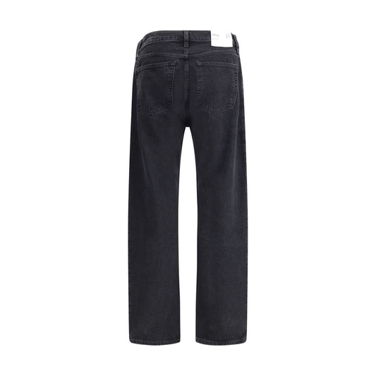Agolde Schwarze Baumwoll-Jeans mit geradem Bein