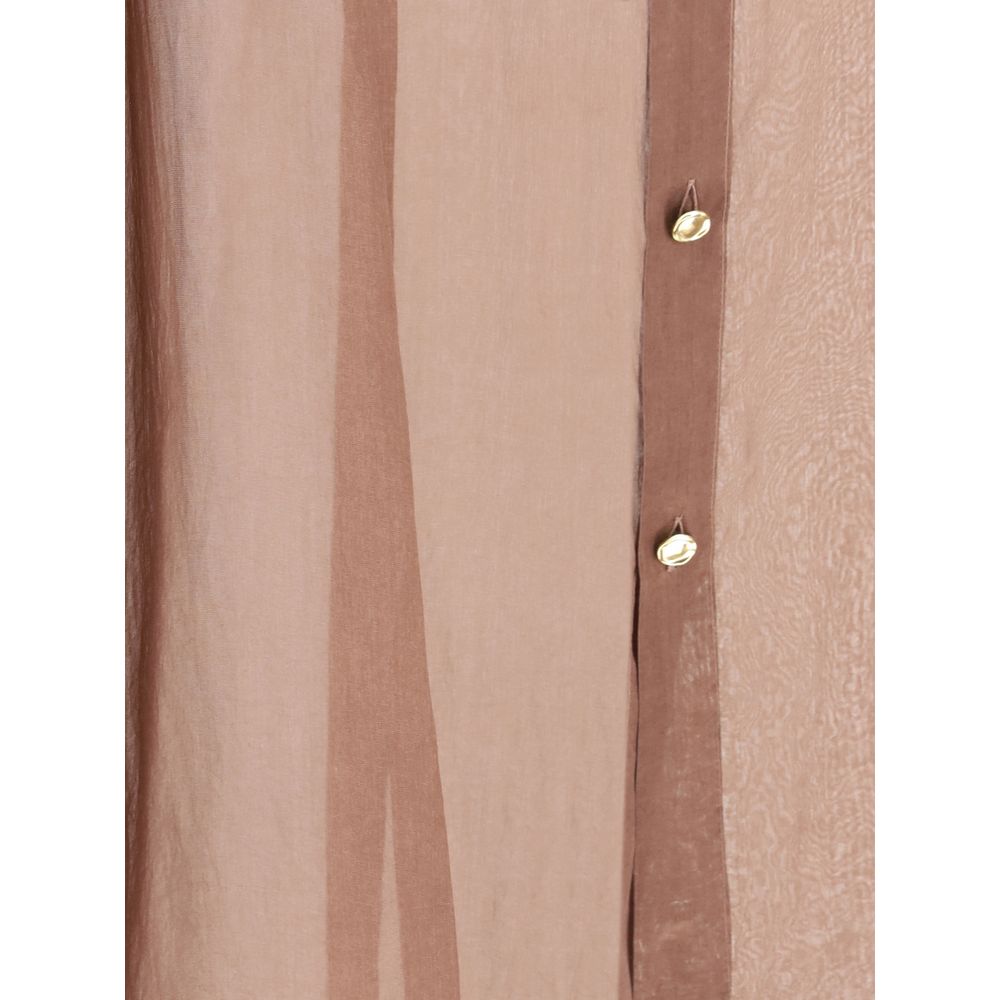 Darkpark Seidenbluse in Bordeaux