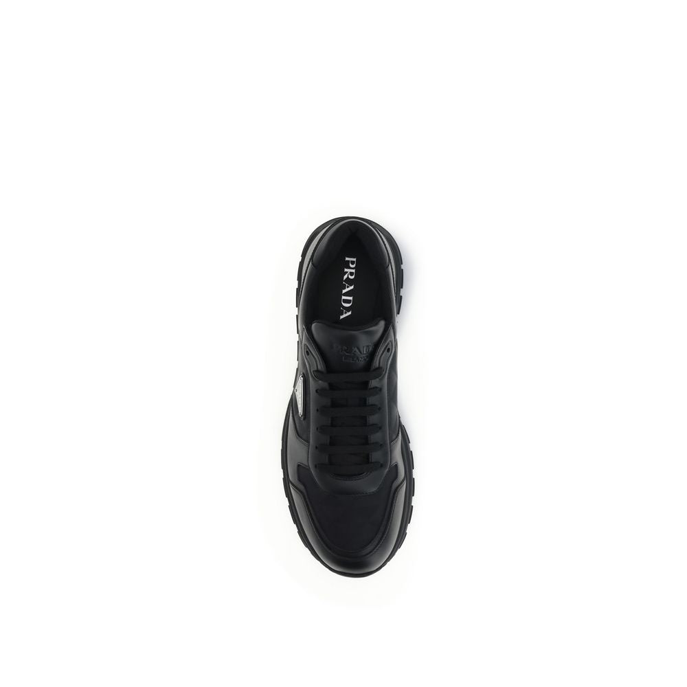 Prada Schwarze Sneaker aus recyceltem Polyamid