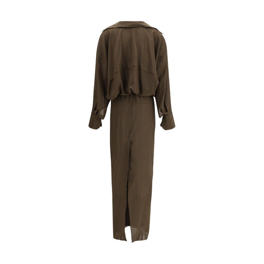 Petar Petrov Seidenkleid mit mehrfarbigem Muster