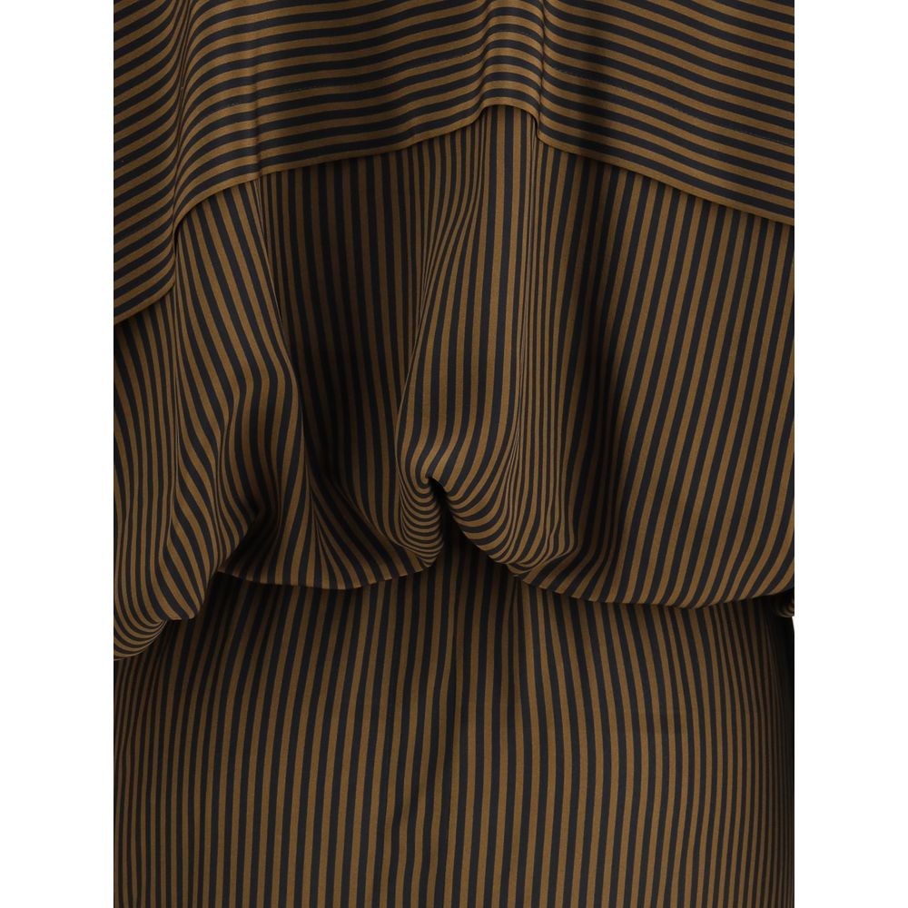 Petar Petrov Seidenkleid mit mehrfarbigem Muster