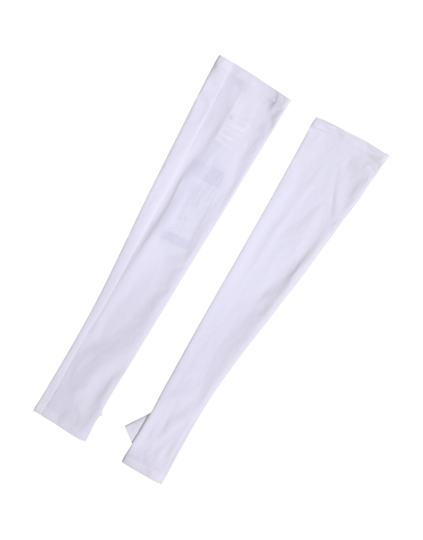 Dolce & Gabbana Weiße Nylon-Fingerlose Ellenbogenlange Handschuhe