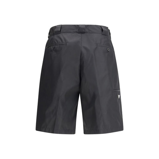 Prada Schwarze Bermuda-Shorts aus recyceltem Polyamid