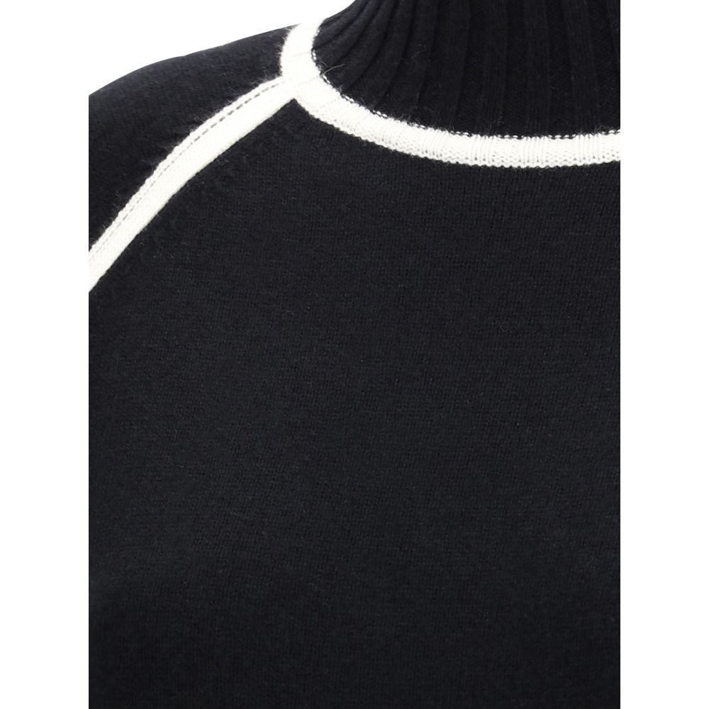 Max Mara Schwarzer Wollrollkragenpullover